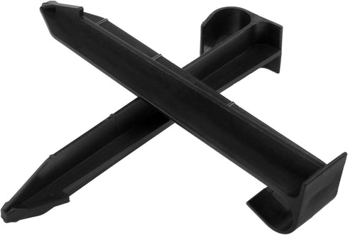 Garden soak hose holds anchor piles Drip irrigation emitter pile Outdoor drip hose support rod fittings black Ideal for robotic mowers -12pcs...